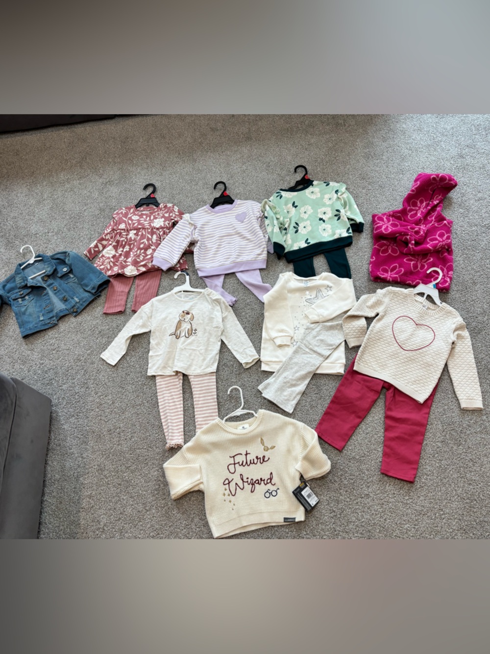 Girls Mixed Clothing Lot - Pink, Cream, Green